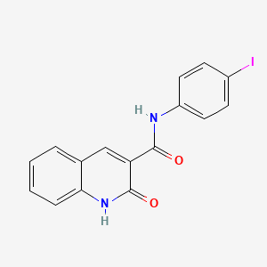 molecular formula C16H11IN2O2 B12910462 N-(4-Iodophenyl)-2-oxo-1,2-dihydroquinoline-3-carboxamide CAS No. 62033-66-3
