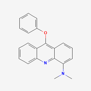 molecular formula C21H18N2O B12910523 N,N-Dimethyl-9-phenoxyacridin-4-amine CAS No. 61078-28-2