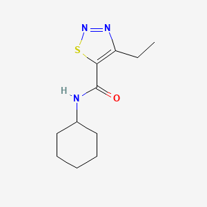 molecular formula C11H17N3OS B1291055 N-cyclohexyl-4-ethyl-1,2,3-thiadiazole-5-carboxamide 