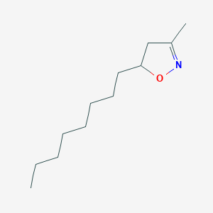 molecular formula C12H23NO B12910696 3-Methyl-5-octyl-4,5-dihydro-1,2-oxazole CAS No. 1015-00-5