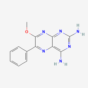 molecular formula C13H12N6O B12910911 7-Methoxy-6-phenylpteridine-2,4-diamine CAS No. 19375-92-9
