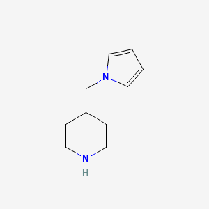 molecular formula C10H16N2 B1291108 4-((1H-Pyrrol-1-yl)methyl)piperidine CAS No. 614746-07-5