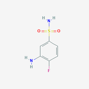 molecular formula C6H7FN2O2S B1291112 3-Amino-4-fluorobenzenesulfonamide CAS No. 1017448-36-0