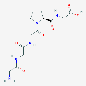 molecular formula C13H21N5O6 B12911198 Glycylglycylglycyl-L-prolylglycine CAS No. 642442-98-6