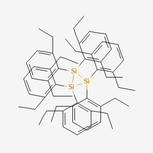 molecular formula C60H78Si3 B12911521 Hexakis(2,6-diethylphenyl)trisilirane CAS No. 88245-22-1
