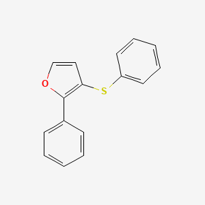 molecular formula C16H12OS B12911531 2-Phenyl-3-(phenylsulfanyl)furan CAS No. 105621-13-4