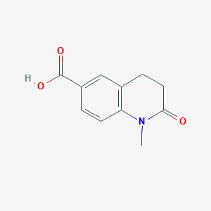 molecular formula C11H11NO3 B1291158 1-Methyl-2-oxo-1,2,3,4-tetrahydroquinoline-6-carboxylic acid CAS No. 88371-25-9
