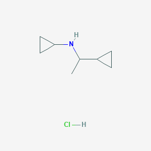 N-(1-cyclopropylethyl)cyclopropanamine hydrochloride