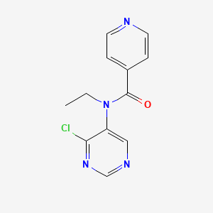 molecular formula C12H11ClN4O B12911845 N-(4-Chloropyrimidin-5-yl)-N-ethylpyridine-4-carboxamide CAS No. 873686-91-0