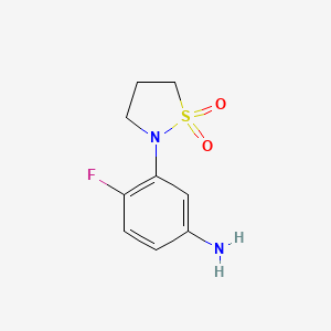 2-(5-Amino-2-fluorophenyl)-1lambda6,2-thiazolidine-1,1-dione