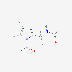 molecular formula C12H18N2O2 B12911908 N-(1-(1-Acetyl-4,5-dimethyl-1H-pyrrol-2-yl)ethyl)acetamide CAS No. 61009-71-0