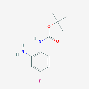 molecular formula C11H15FN2O2 B1291192 tert-Butyl (2-amino-4-fluorophenyl)carbamate CAS No. 579474-47-8