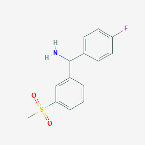 (4-Fluorophenyl)(3-methanesulfonylphenyl)methanamine