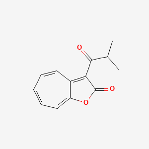 molecular formula C13H12O3 B12912044 3-Isobutyryl-2H-cyclohepta[b]furan-2-one CAS No. 819883-99-3