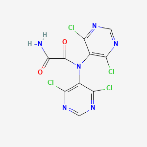 molecular formula C10H4Cl4N6O2 B12912063 N1,N1-Bis(4,6-dichloropyrimidin-5-yl)oxalamide 
