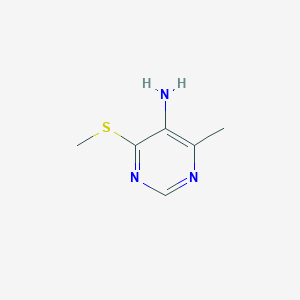 molecular formula C6H9N3S B12912182 4-Methyl-6-(methylsulfanyl)pyrimidin-5-amine CAS No. 89465-44-1