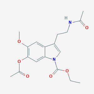 molecular formula C18H22N2O6 B129122 N-羧酸盐-6-乙酰氧基褪黑激素乙酯 CAS No. 519186-55-1