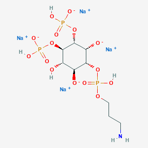 molecular formula C9H18NNa4O15P3 B129123 Miap-3,4-bis(phosphate) CAS No. 145775-11-7