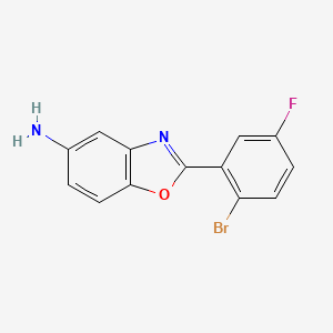 molecular formula C13H8BrFN2O B1291236 2-(2-Bromo-5-fluorophenyl)-1,3-benzoxazol-5-amine CAS No. 1016507-27-9