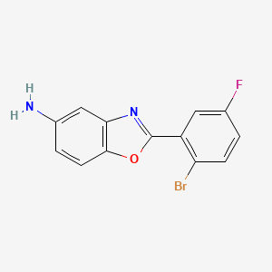2-(2-Bromo-5-fluorophenyl)-1,3-benzoxazol-5-amine