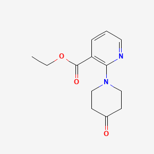molecular formula C13H16N2O3 B1291247 Ethyl 2-(4-oxopiperidin-1-yl)nicotinate CAS No. 1016524-78-9