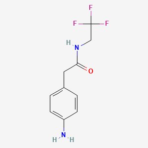 molecular formula C10H11F3N2O B1291252 2-(4-aminophenyl)-N-(2,2,2-trifluoroethyl)acetamide 
