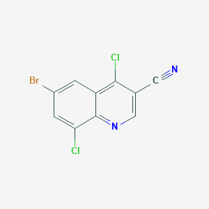 molecular formula C10H3BrCl2N2 B1291259 6-Bromo-4,8-dichloroquinoline-3-carbonitrile CAS No. 886362-77-2