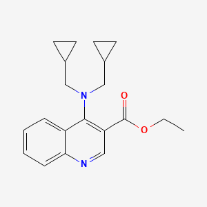 molecular formula C20H24N2O2 B12912673 Ethyl 4-[bis(cyclopropylmethyl)amino]quinoline-3-carboxylate CAS No. 920494-46-8