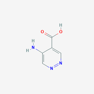 molecular formula C5H5N3O2 B1291284 5-Aminopyridazine-4-carboxylic acid CAS No. 21579-37-3