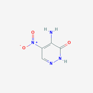 molecular formula C4H4N4O3 B1291285 4-Amino-5-nitropyridazin-3-ol CAS No. 6381-47-1
