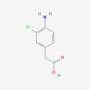 molecular formula C8H8ClNO2 B1291297 2-(4-Amino-3-chlorophenyl)acetic acid CAS No. 22106-57-6