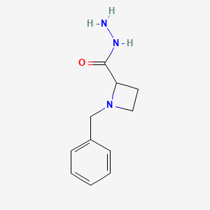 molecular formula C11H15N3O B1291302 1-Benzylazetidine-2-carbohydrazide CAS No. 60169-37-1