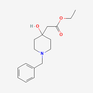 molecular formula C16H23NO3 B1291303 2-(1-苄基-4-羟基哌啶-4-基)乙酸乙酯 CAS No. 67281-07-6