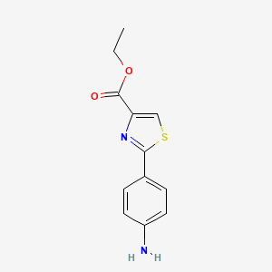 molecular formula C12H12N2O2S B1291310 Ethyl 2-(4-aminophenyl)thiazole-4-carboxylate CAS No. 730234-73-8