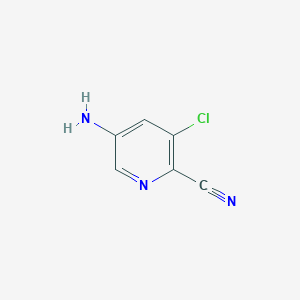 molecular formula C6H4ClN3 B1291315 5-Amino-3-chloropicolinonitrile CAS No. 488713-31-1