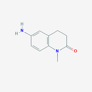 molecular formula C10H12N2O B1291325 6-amino-1-methyl-3,4-dihydroquinolin-2(1H)-one CAS No. 233775-30-9