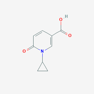 molecular formula C9H9NO3 B1291337 1-Cyclopropyl-6-oxo-1,6-dihydropyridine-3-carboxylic acid CAS No. 677762-57-1