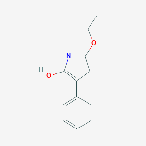molecular formula C12H13NO2 B129134 2-ethoxy-4-phenyl-3H-pyrrol-5-ol CAS No. 148183-65-7