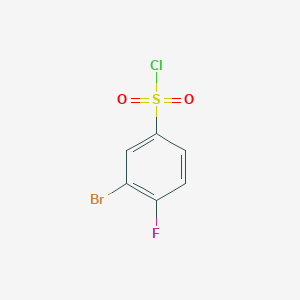 molecular formula C6H3BrClFO2S B1291340 3-溴-4-氟苯-1-磺酰氯 CAS No. 631912-19-1