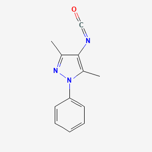 molecular formula C12H11N3O B1291347 4-Isocyanato-3,5-dimethyl-1-phenyl-1H-pyrazole CAS No. 637335-93-4