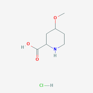 molecular formula C7H14ClNO3 B1291352 4-甲氧基-哌啶-2-羧酸盐酸盐 CAS No. 1255665-40-7