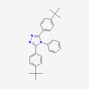 molecular formula C28H31N3 B1291357 3,5-Bis(4-tert-butylphenyl)-4-phenyl-4H-1,2,4-triazole CAS No. 203799-76-2