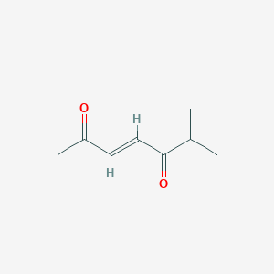 molecular formula C8H12O2 B129136 6-Methyl 3-heptene-2,5-dione CAS No. 156666-85-2