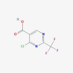 molecular formula C6H2ClF3N2O2 B1291371 4-Chloro-2-(trifluoromethyl)pyrimidine-5-carboxylic acid CAS No. 1076197-55-1