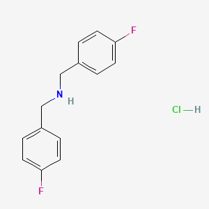 molecular formula C14H14ClF2N B1291394 双(4-氟苄基)胺盐酸盐 CAS No. 646051-52-7