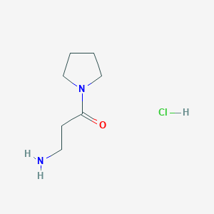 molecular formula C7H15ClN2O B1291399 3-Amino-1-(pyrrolidin-1-yl)propan-1-one hydrochloride CAS No. 670253-59-5