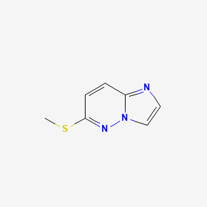 molecular formula C7H7N3S B12914003 Imidazo[1,2-b]pyridazine, 6-(methylthio)- CAS No. 61582-31-8