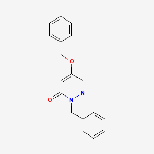 molecular formula C18H16N2O2 B12914128 2-benzyl-5-(benzyloxy)pyridazin-3(2H)-one CAS No. 565156-83-4