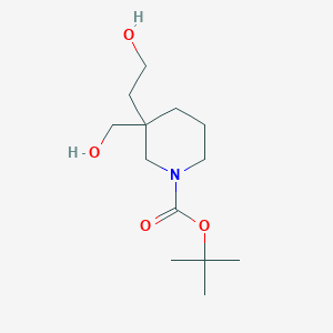 molecular formula C13H25NO4 B1291415 tert-Butyl 3-(2-hydroxyethyl)-3-(hydroxymethyl)piperidine-1-carboxylate CAS No. 374795-35-4