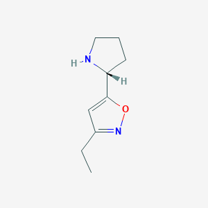 molecular formula C9H14N2O B129142 (2R)-2-[3-Ethylisoxazol-5-yl]pyrrolidine CAS No. 147402-75-3